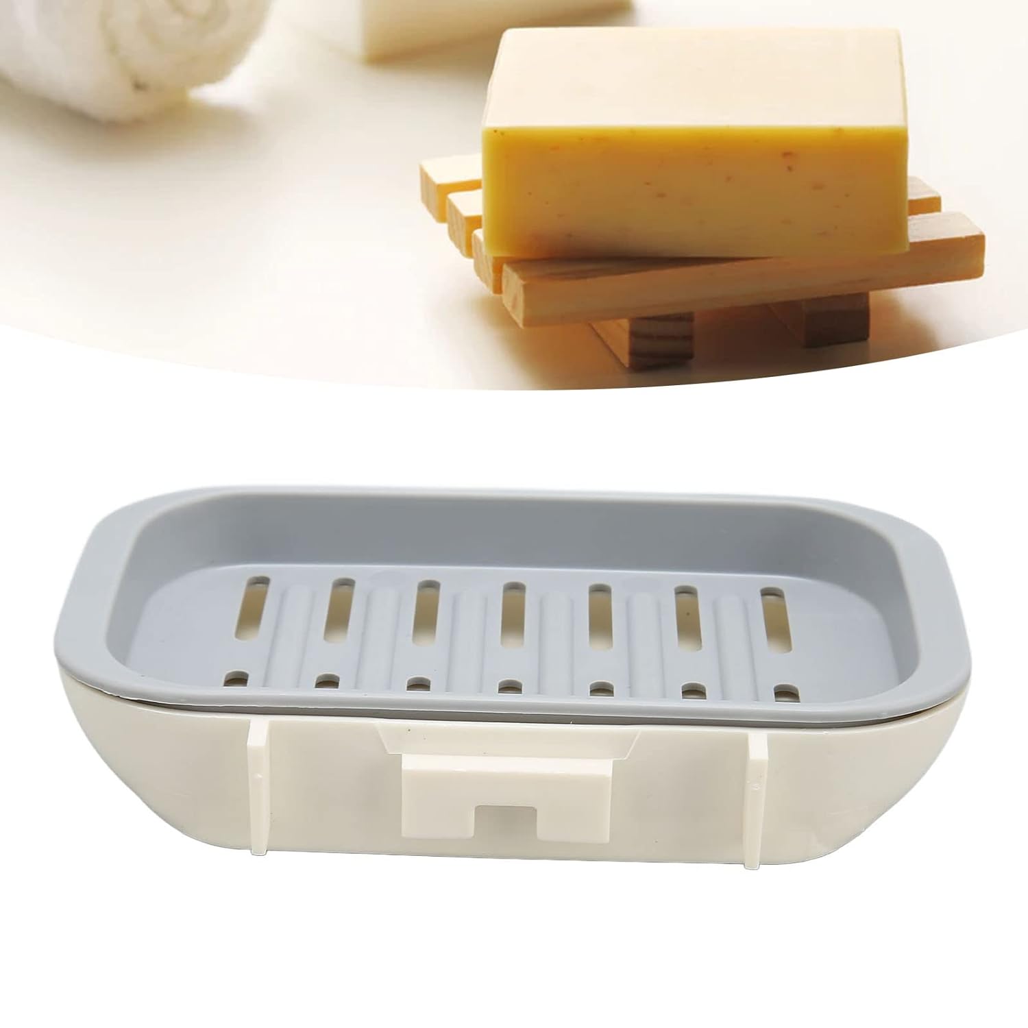 8422 Bathroom Soap Holder, Soap Dish Container, Soap Case for Water Draining, Soap Holder Tray with Adhesive Sticker 8422 Bathroom Soap Holder, Soap Dish Container, Soap Case for Water Draining, Soap Holder Tray with Adhesive Sticker